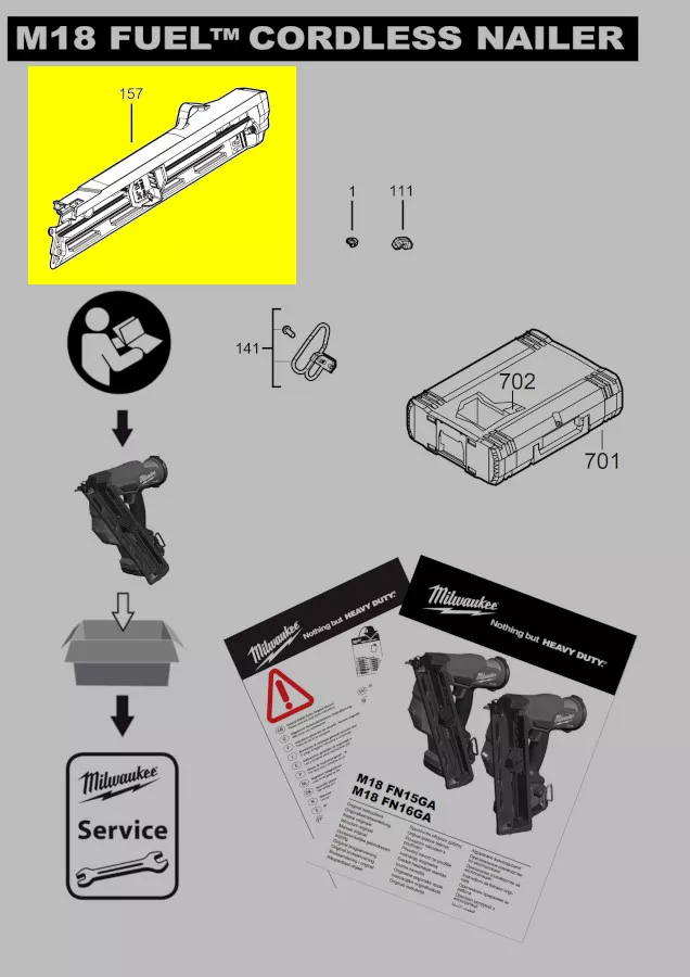 chargeur cloueur réf. 4931480274 Milwaukee